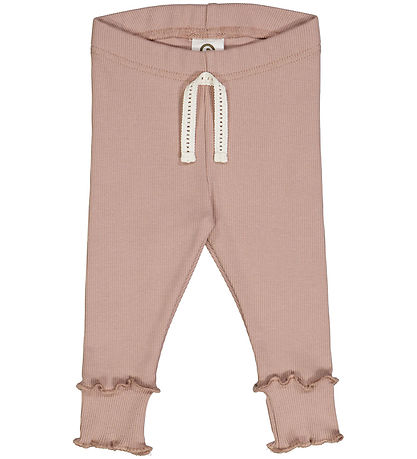 Müsli Leggings - Cozy Ég Rib - Rose Viður