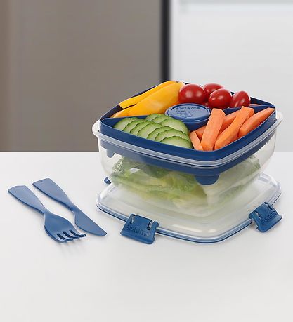 Sistema Matlåda m. Tillbehör - Salad To Go 1,1 L - Blå