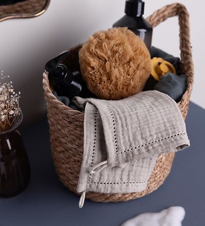 Sebra Washcloths - 3-Pack - Muslin - Seabreeze Beige