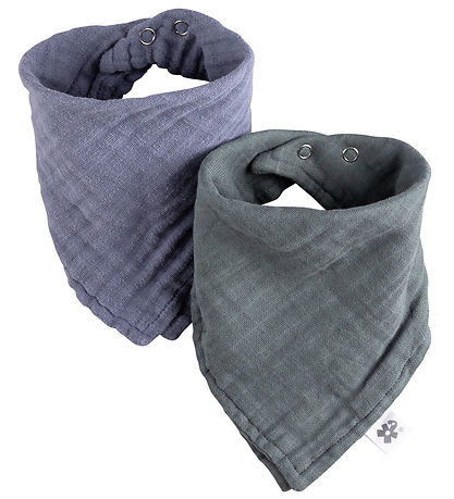 Sebra Lätzchen - 2er-Pack - Musselin - Blau/Grün
