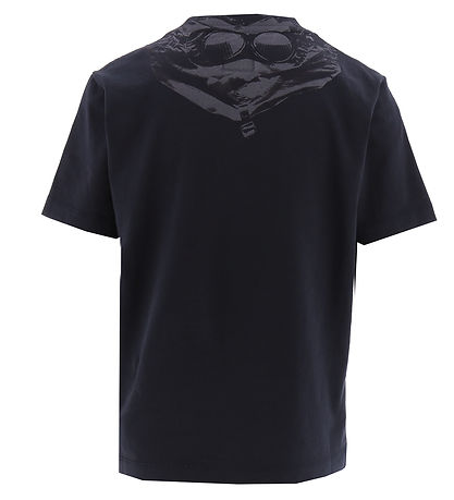 C.P. Company Stuttermabolur - Total Eclipse Blue M. Prentað