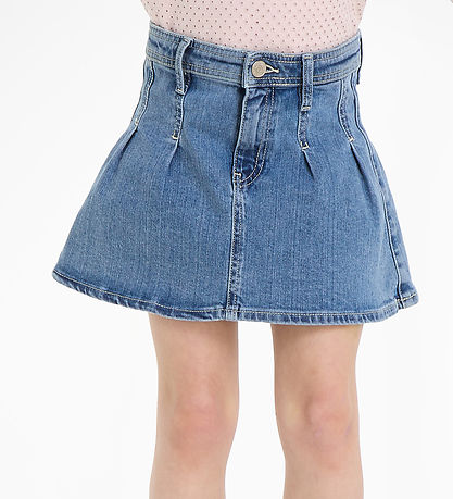Tommy Hilfiger Skirt - Pleated Denim - Rivendell mid