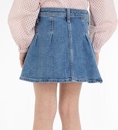 Tommy Hilfiger Skirt - Pleated Denim - Rivendell mid