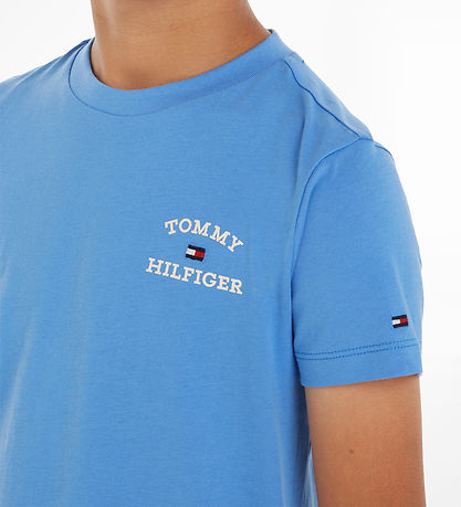 Tommy Hilfiger T-shirt - TH Logo Tee - Blue Stava