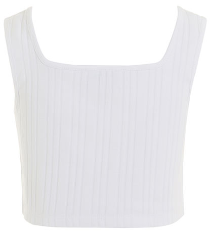 Tommy Hilfiger Topp - Monotyp Rib - Vit