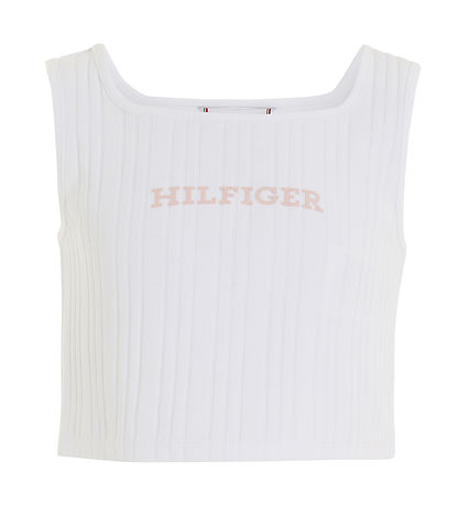 Tommy Hilfiger Top - Monotype Rib - White