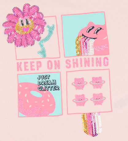 Billieblush Stuttermabolur - Bleikt Pale