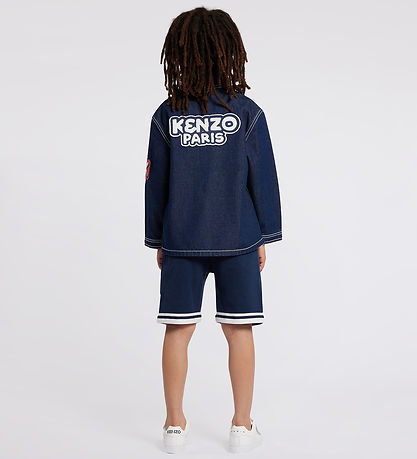 Kenzo Jeansjacke - Raw Denim m. Patches