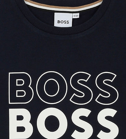 BOSS T-shirt - Navy w. White/Light Blue