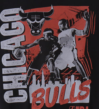 New Era T-shirt - NBA Player Graphic - Chicago Bulls - Black