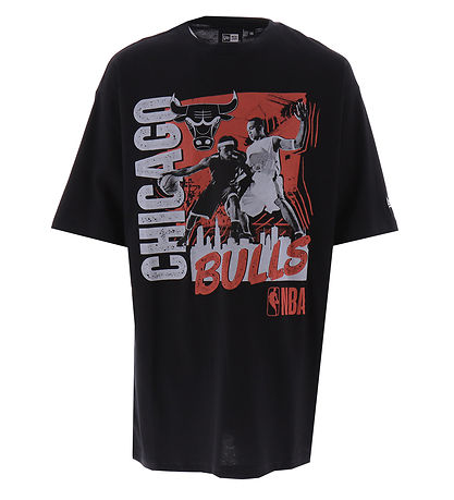 New Era T-shirt - NBA Player Graphic - Chicago Bulls - Black