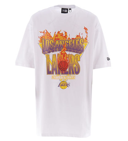 New Era Stuttermabolur - NBA - Lakers - Hvítur