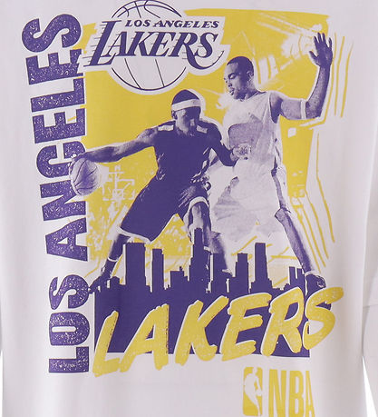 New Era T-shirt - NBA-spelarens grafik - Lakers - Vit