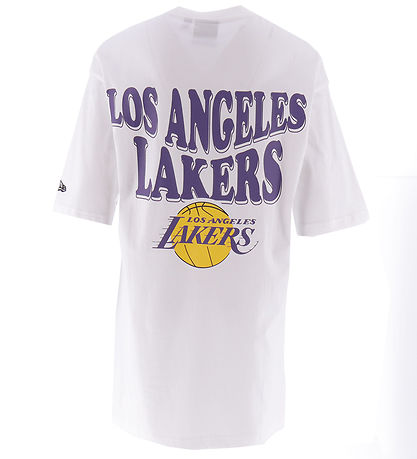 New Era Stuttermabolur - Lakers - Hvítur