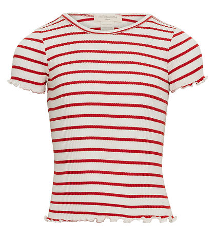 Minimalisma T-shirt - Flower - Silk/Cotton - Poppy Stripes
