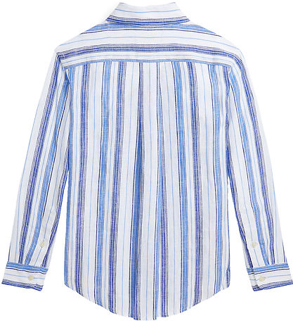 Polo Ralph Lauren Hemd - Leinen - Blau/Weiß gestreift