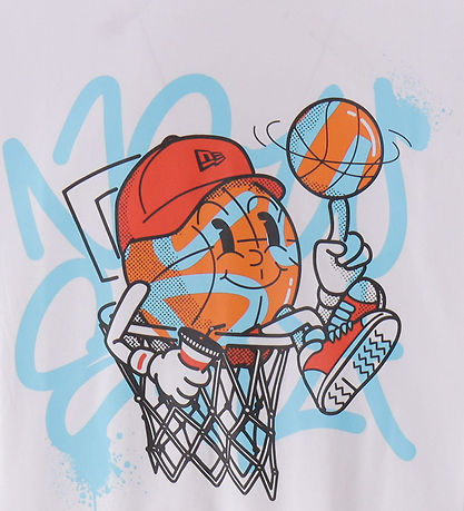 New Era Stuttermabolur - NE Spray Graphc - Hvítt