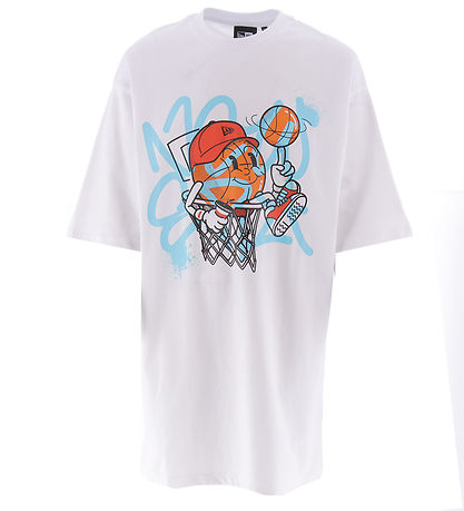 New Era Stuttermabolur - NE Spray Graphc - Hvítt