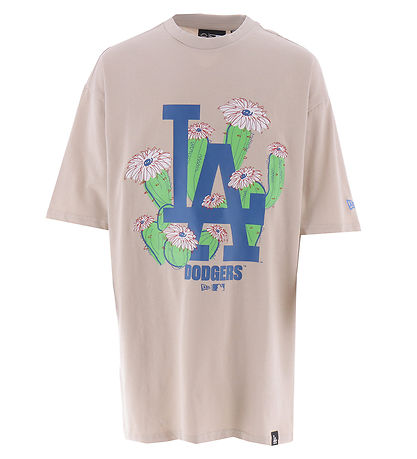 New Era Stuttermabolur - Floral - Drapplitað