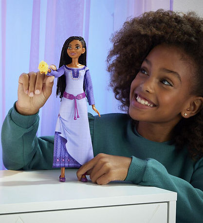 Disney Wish Dúkka - 29 cm - Syngjandi Asha M. Hljóð/tónlist