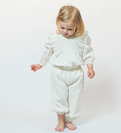 Sofie Schnoor Bodysuit l/s - Antique White w. Ruffles