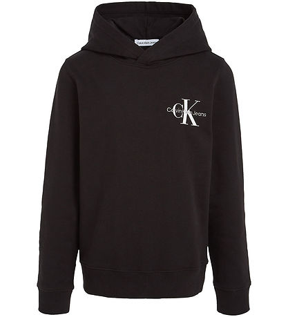 Calvin klein black logo hoodie shop