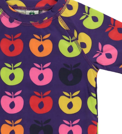 Småfolk Swim Top - UV50+ - Purple Heart w. Retro Apples