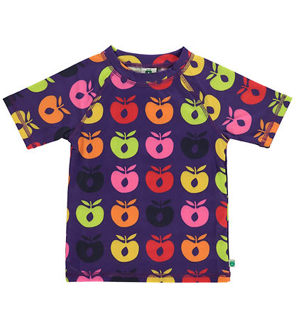 Småfolk Swim Top - UV50+ - Purple Heart w. Retro Apples