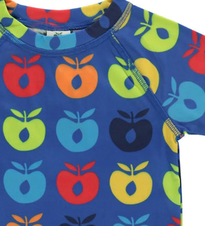 Smfolk Swim Top - UV50+ - Blue Lolite w. Retro Apples