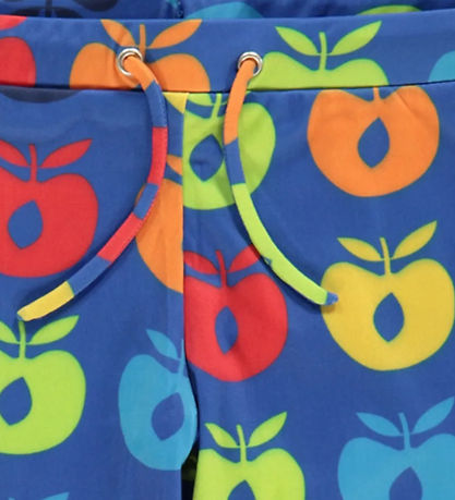 Småfolk Swim Trunks - UV50+ - Blue Lolite w. Retro Apples