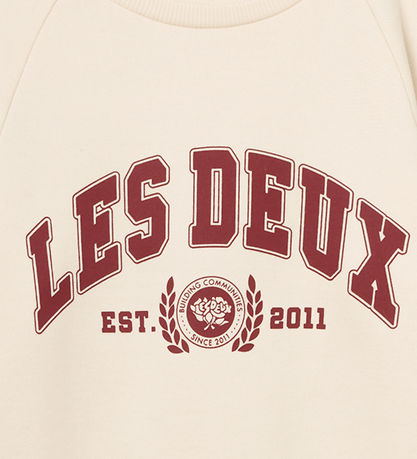 Les Deux Sweatshirt - University - Light Ivory/Burnt Red