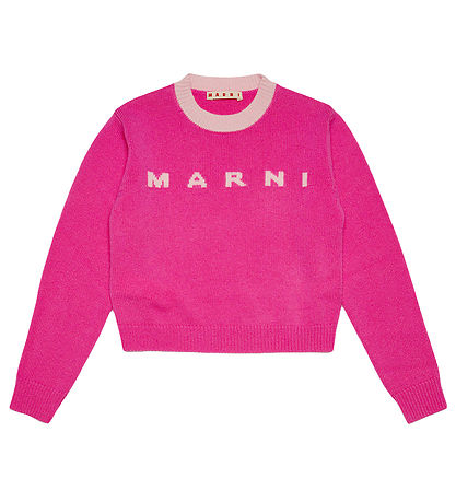 Marni Blússa - Kreppt - Ull - Bleikt M. Bleikt