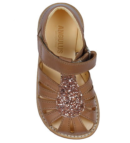 Angulus Sandals - Almond/Maple Glitter