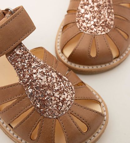 Angulus Sandals - Almond/Maple Glitter