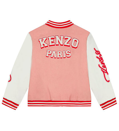 Kenzo Jacket Wool Polyester Powder Rose White w. Tiger KW PT