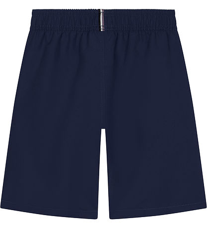 BOSS Swim Shorts - Navy w. White