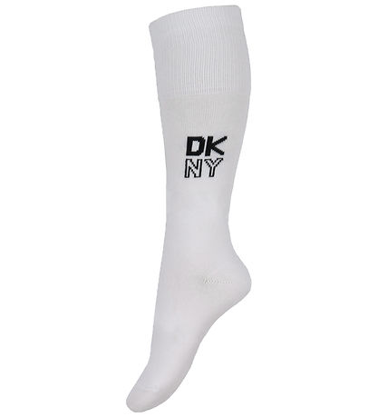 DKNY Kniestrümpfe - Weiß m. Schwarz