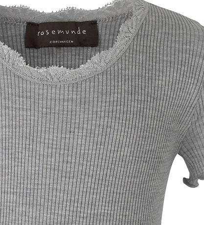 Rosemunde T-shirt - Silk/Cotton - Noos - Light Grey Melange