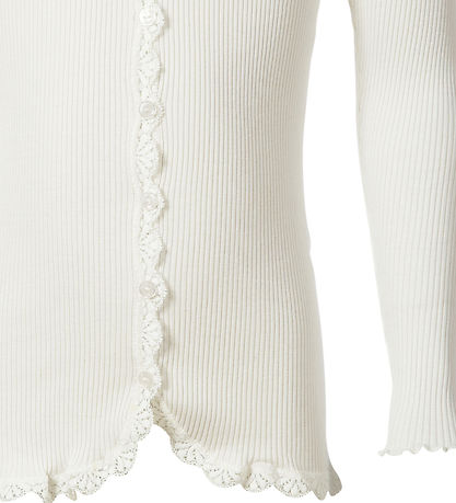 Rosemunde Cardigan - Rib - Silk/Cotton - Noos - New White