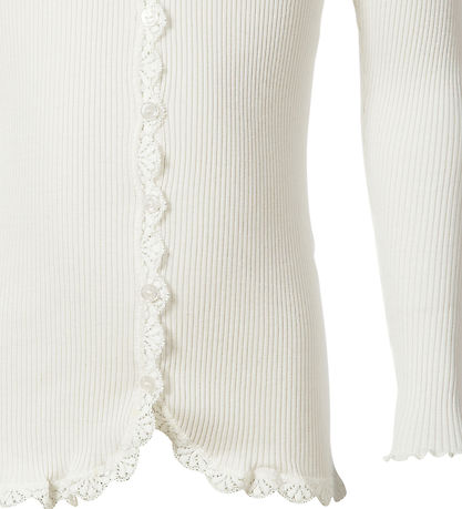 Rosemunde Cardigan - Rib - Seide/Baumwolle - Noos - Neu White