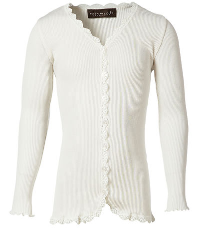 Rosemunde Cardigan - Rib - Silk/Cotton - Noos - New White