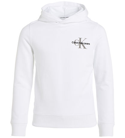 Calvin Klein Hoodie - Small Monogram - Bright White