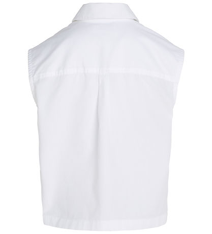 Calvin Klein Skyrta - Einlitamerki af - Bright White