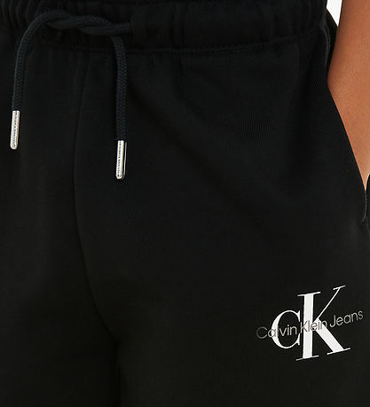 Calvin Klein Sweat Shorts - Monogram Relaxed - Ck Black