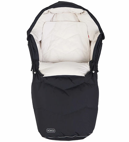Voksi Fußsack - Urban - 88/115 cm - Schwarz/Creme