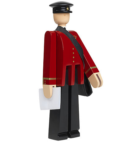 Kay Bojesen Träfigur - Brevbärare - 20 cm - Svart/Röd