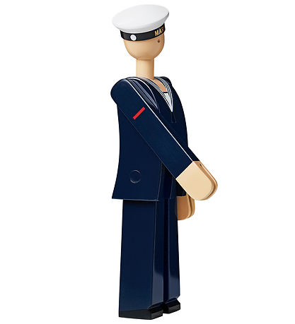 Kay Bojesen Träfigur - Marine - 20,5 cm - Mörk Blå/Vit