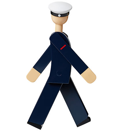 Kay Bojesen Träfigur - Marine - 20,5 cm - Mörk Blå/Vit
