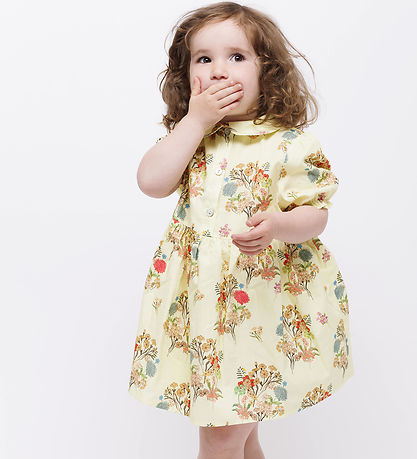 Christina Rohde Dress - Yellow w. Flowers