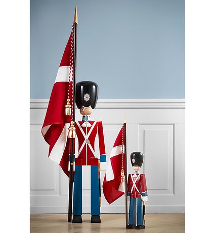 Kay Bojesen Träfigur - Standardbärare - Medium - Röd/Blå/Vit